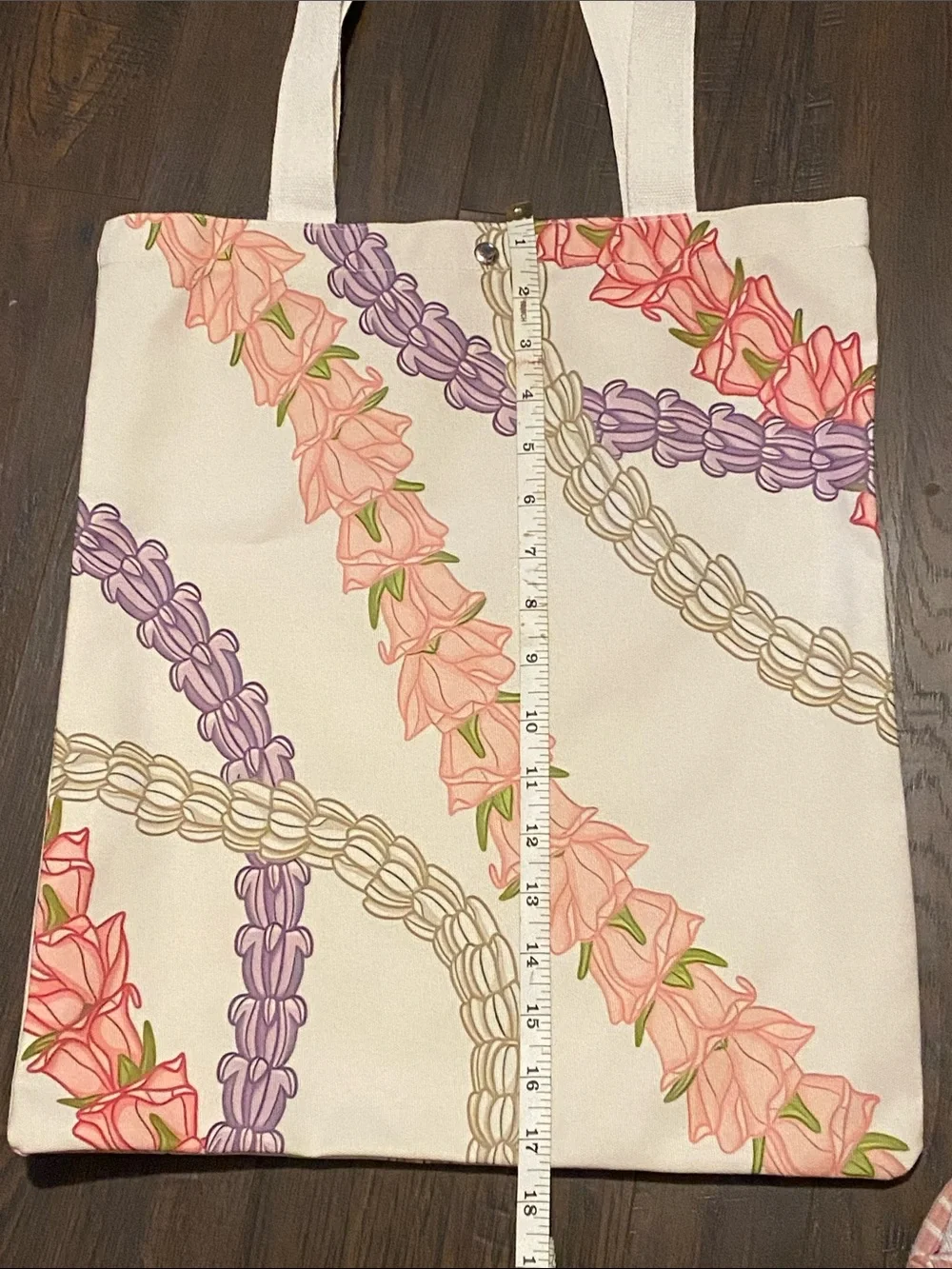 NWT Island Sense Canvas Floral Print Tote Bag 🩶🖤